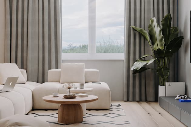 blockout curtains in modern interior