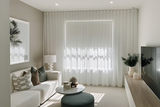 s-wave curtains in living room